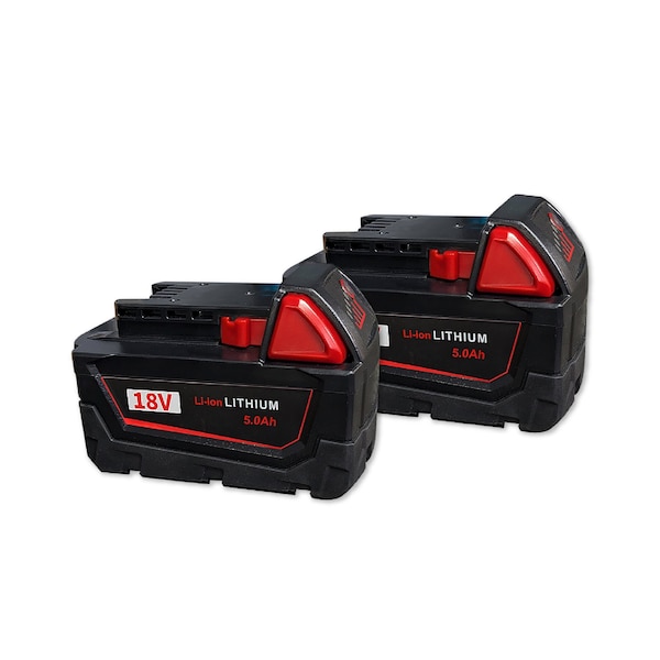 Ip Power 18V 5Ah Li-Ion Rechargeable Drill Pack Battery 2PK IP-LI-MIL1850-2 - main